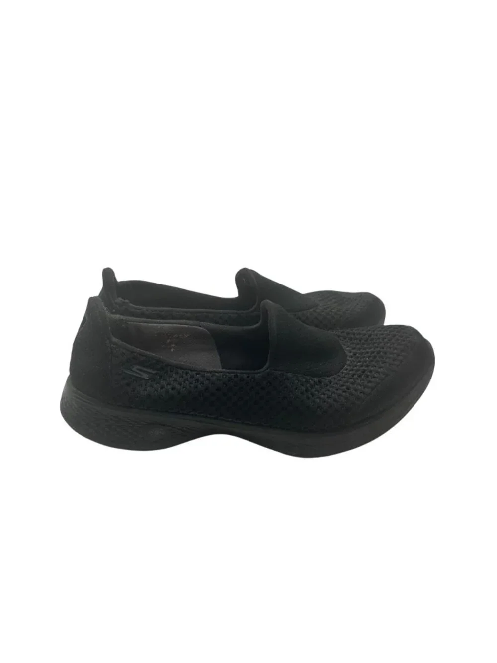 Skechers Size 10 Womens  Slip-On Mesh Comfort Shoes Black